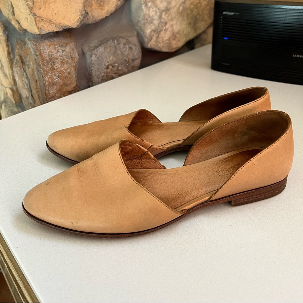Madewell The Marisa d'Orsay Camel Tan Casual Leather Flats Size 9.5 - Picture 2 of 9